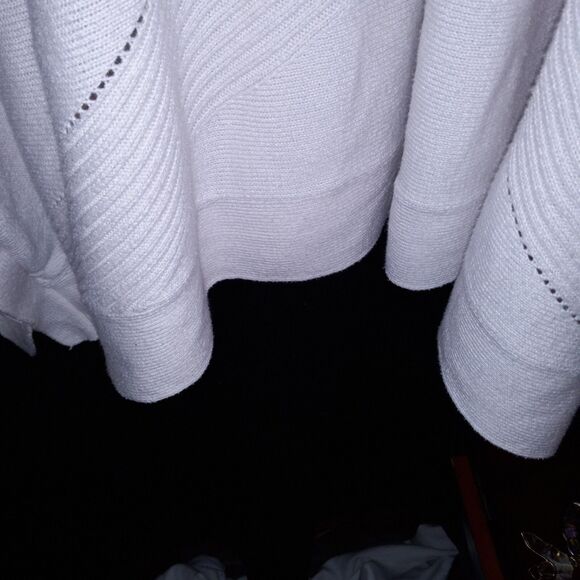 Simply VERA Cream Cowl Neck Sweater Cape Size Clunky Boxy Hang 80 Vibes XL  XXL - Picture 6 of 8